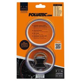 Foliatec FO34391 Tiras Decorativas Autoadhesivas PVC para Llantas Coche 6mm x 8.6m Azul Oscuro con Ayuda de Montaje (4 llantas)