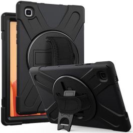 eSTUFF Funda Defender AUSTIN Antigolpes para Samsung Galaxy Tab A7 10.4, con Soporte 360°, Asa y Correa de Hombro, Negra
