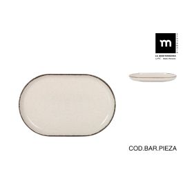 Fuente Ovalada Anllo Nordic Brillo 20x13x2 cm - Inde (24 Unidades)