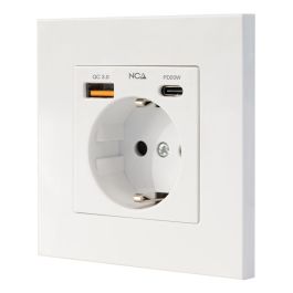 NANOCABLE BASE ENCHUFE PARED SCHUKO USB-A+USB-C, BLANCO Precio: 9.78999989. SKU: B12EKH4MP3