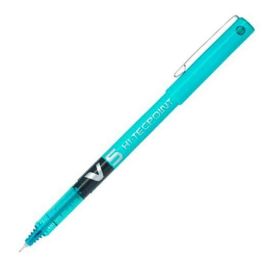 Pilot Roller Tinta Líquida V-5 Hi-Tecpoint Azul Claro 0.5 mm Punta de Aguja, 2000m Escritura, Visor de Tinta, VSystem