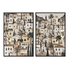 DKD Home Decor Cuadro Tropical de Lienzo y Ps, Beige y Verde, 93 cm Alto x 63 cm Ancho x 4.5 cm Fondo, Set de 2 Unidades Precio: 86.49999963. SKU: B16JLCKY3L