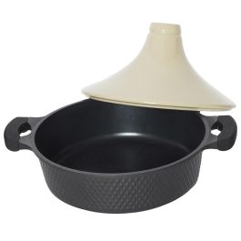 Cook Concept Tajín Inducción Mirage Aluminio Antiadherente con Tapa Cerámica Diámetro 28 cm