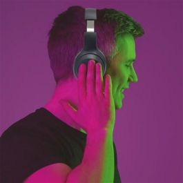 Elbe ABT-A10-G Auriculares de Diadema Bluetooth ANC con Micrófono y Conexión Aux-in Gris