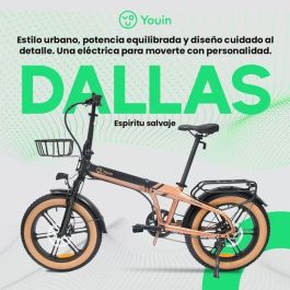 YOUIN BK1650 E-Bike FAT Plegable 20" Ruedas Anchas 250W Motor Trasero 60 km Autonomía Frenos Disco Hidráulicos