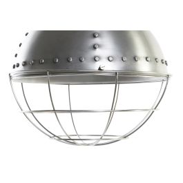 DKD Home Decor Lámpara de Techo Loft de Hierro Plateado E27, 43 x 66 x 43 cm, para salón o comedor