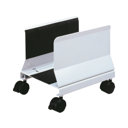 Q-connect Soporte para CPU Metal Regulable con Ruedas Giratorias y Ajuste de Anchura (115-170 mm)