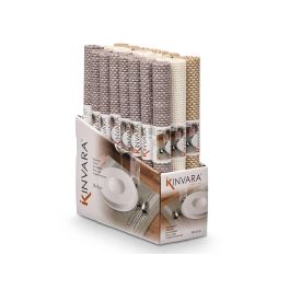 Kinvara Salvamantel trenzado 30x45 cm, surtidos en blanco, gris y oro (48 Unidades)