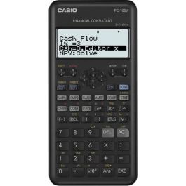 Casio Fc-100 V Calculadora Científica Programable, 4 Líneas LCD, 10+2 y 15 Dígitos, Gris