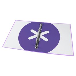 Antartik Carpeta A4 Forrada 4 Anillas 25 mm Redondas Color Lavanda