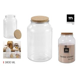 Tarro de vidrio con tapón de corcho 3800 ml - La Mediterranea (4 Unidades) Precio: 28.78999948. SKU: B1JMDRQABS