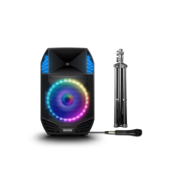 ION Total PA Prime Sistema de Sonido Biamplificado 500W con Bluetooth 5.0, Luces Multicolor y Ruedas
