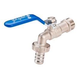 Verhal Grifo esfera racor manguera 3/4" x 1", 16 bar, 75°C, latón niquelado, cierre 1/4 vuelta Precio: 5.59000035. SKU: B1FTZ2ZLZY