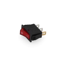 Edm Interruptor luminoso empotrado estrecho 16A Negro 31,8x13,6mm