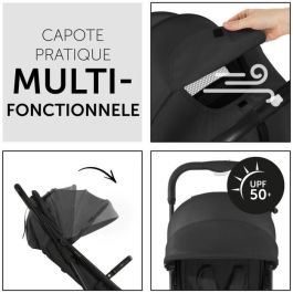 HAUCK HAU4007923160145 Cochecito compacto Travel N Care - Plegado con una mano, 4 ruedas - Negro