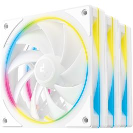 DeepCool FL12 SE 3IN1 White - Ventilador de 120mm para Carcasa con Iluminación LED RGB (3 Unidades) - Blanco