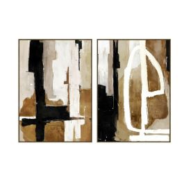 Cuadro Urban DKD Home Decor Marron Negro 4 x 140 x 100 cm (2 Unidades)