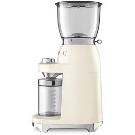 Smeg CGF11CREU Molinillo de Café 50s Style con Fresa Cónica Ajustable 350g, Color Crema