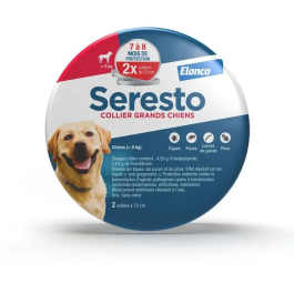 Seresto Collar Antiparasitario para Perro Grande X2, Protección 7-8 Meses contra Pulgas y Garrapatas