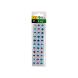 Liderpapel Ojo Adhesivo con Pupila y Pestaña de Color 10 mm Pack 33 Unidades