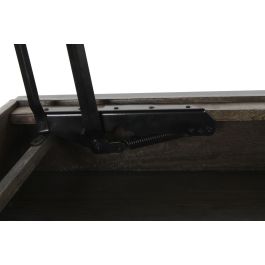 DKD Home Decor Mesa Centro Vintage Marron Oscuro Negro Mango Metal 74 x 44 x 116 cm