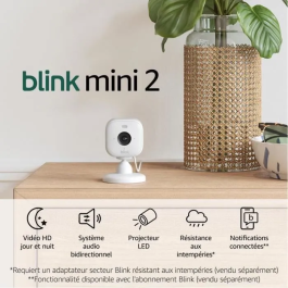 Blink Mini Cámaras de Seguridad Inalámbricas Pack 2 Color Blanco UE