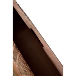 GINER Y COLOMER Mesita de Noche en Madera de Acacia con Pies de Metal, Cajón Interior 15x50x26cm