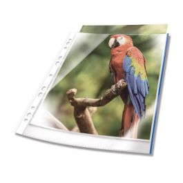 Durable 265506 Protector de Hojas A4 Polipropileno (PP) Neutras Acabado Cristal Calidad Premium con Refuerzo Azul Transparente Bolsa 25 Unidades Precio: 9.89000034. SKU: B1GZ9WJG5Y