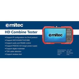 Ernitec Monitor de Prueba 4K 7" Táctil con Wi-Fi para Cámaras HDCVI/AHD/TVI/CVBS y Salida 12V 2A