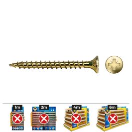 Caja 200 unidades tornillo madera vlox rosca completa avellanado impronta pz ø4,5 x 45 mm. bicromatado Precio: 10.58999986. SKU: B176ALXLCJ
