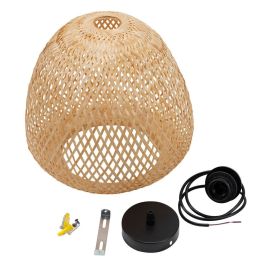 Lámpara Colgante Albacete de Ratán Natural Estilo Boho-Chic con Casquillo E27 para una Iluminación Versátil y Cálida - SKD-P80119