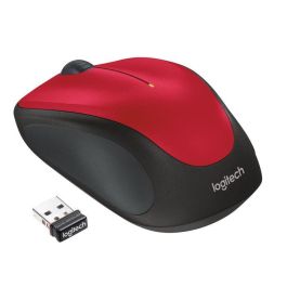 Logitech Ratón Inalámbrico M235, RF Wireless, Rojo