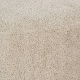Puf Beige Tejido Salón 60 X 60 X 33 cm
