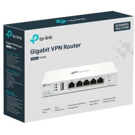 TP-Link FR205 WL-Router VPN Gigabit Ethernet WAN LAN 5 Puertos USB 2.0 Blanco para Redes de Oficina Pequeña