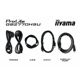 Iiyama GB2770HSU-B6 Monitor Gaming 27" Full HD IPS, 180Hz, 0.2ms, Altavoces, USB 3.2, HDMI, DisplayPort, Negro