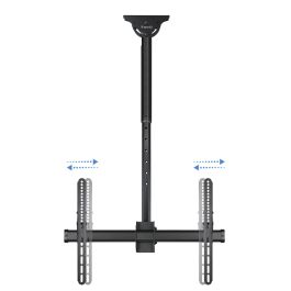 Tooq Soporte Techo Lpce1170Tsli para Pantallas de 37"-70", Carga hasta 50 kg, Compatible con VESA, Ajuste de Inclinación y Rotación, Negro