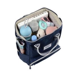 Beaba Bolso Wellington Moderno Unisex Mochila Azul Marino de Apertura Tipo Maletín de Médico con Cambiador y Bolsillo Aislado