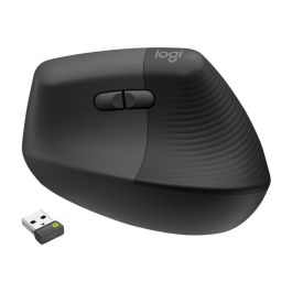 Logitech Ratón Vertical Lift For - Diseño Ergonómico, Inalámbrico, Logitech Flow, SmartWheel, 4000 ppp, 6 Botones Programables