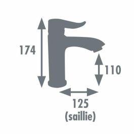 Edouard Rousseau EDR3047404057152 Mezclador de Lavabo Rangoon Reductor de Caudal Cartucho Cerámico Ø 35 mm Cromo
