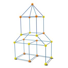 World Brands Xt4803203 Juego de Construcción con Varillas y Conexiones para +5 Años