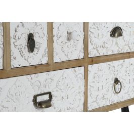 Mueble de TV DKD Home Decor 120 x 40 x 61 cm Abeto Natural Metal Blanco