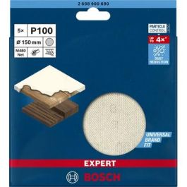 Bosch M480.150mm K100 Lija de malla Expert para lijadora roto-orbital, lijado de madera, pintura, universal, 5 unidades