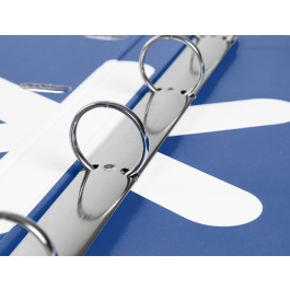 Antartik Carpeta con Recambio A4 Cuadro 5mm Forrada 4 Anillas 25mm Redondas Color Azul Marino 100 Hojas 100g