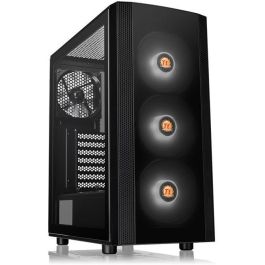 Thermaltake Versa J25 TG RGB Midi Tower PC Negro con Ventana Templada Iluminación RGB ATX, micro ATX, Mini-ITX