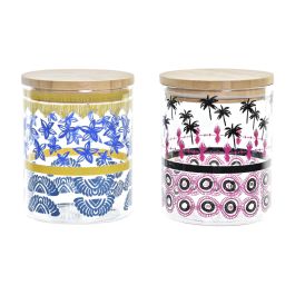 DKD Home Decor Bote Colonial de Borosilicato y Bambú 700 ml Azul Turquesa 10x12.5x10cm Apto Microondas Lavavajillas (12 Unidades) Precio: 35.99508. SKU: B13Q3CZXWQ