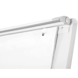 Q-connect Pizarra Blanca Trípode Lacada Magnética 70x100cm para Convenciones, Superficie Escritura Directa