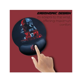Wondee Alfombrilla de Ratón Star Wars Darth Vader Ergonómica Gel Reposamuñecas Antideslizante 230x250 mm