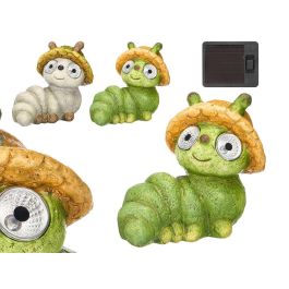 Ibergarden Figura Solar de Gusano en Cerámica, Surtido de Colores (Beige, Verde, Gris) - Dimensiones: 18.5x18x11.5 cm (Set de 12) Precio: 109.1178. SKU: B1BNKWBFC5