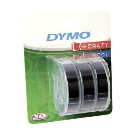 Dymo 84773 Cinta Tradicional Negro 9 mm x 3 m, Blister 3 Unidades