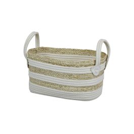 DKD Home Decor Cesta de Fibra Blanco y Beige con 16 cm Largo, 33 cm Ancho, 19 cm Alto Precio: 12.68322. SKU: S3028894